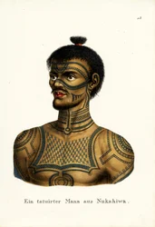 Tätowierter Mann von Nukahiwa, 1824